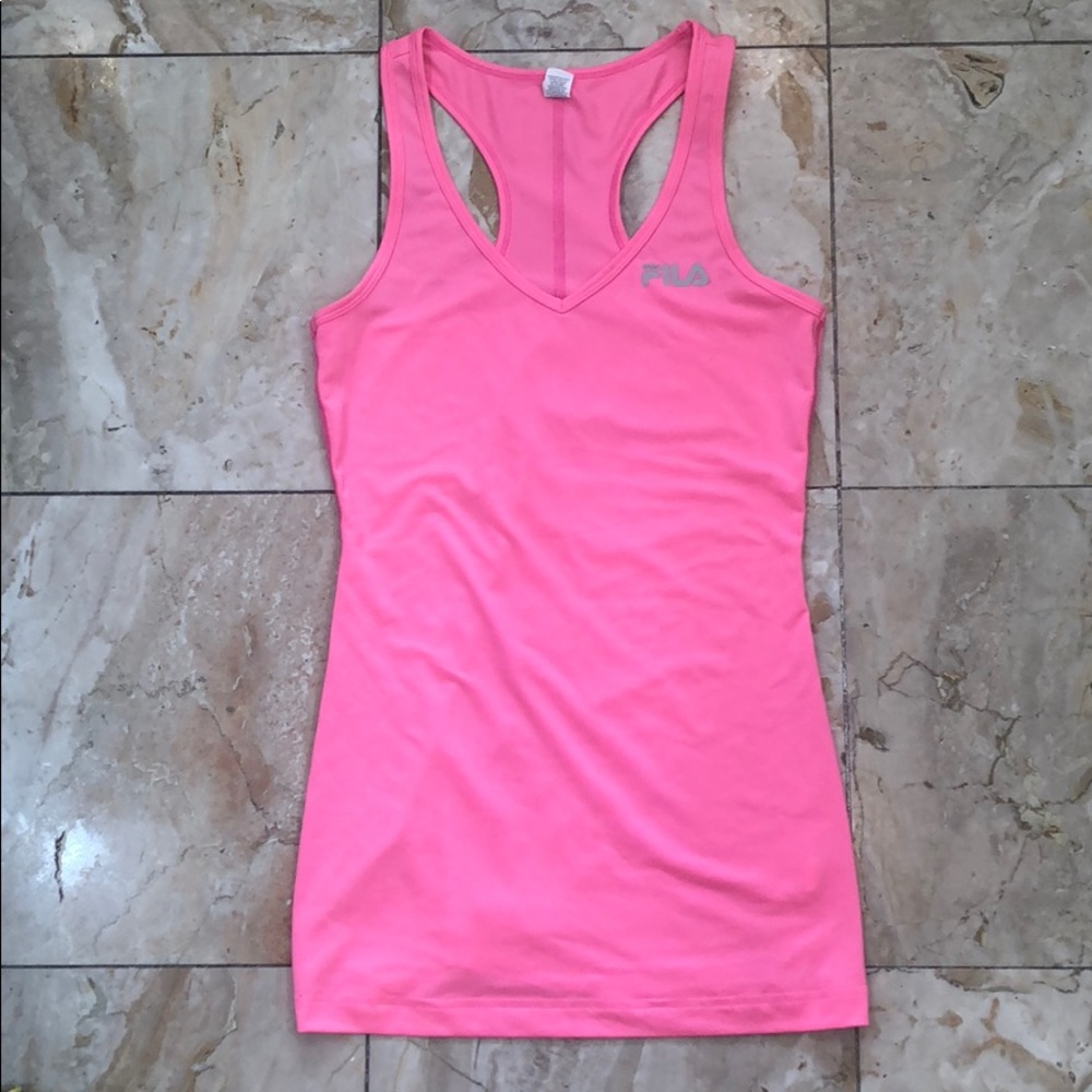 NEON PINK ATHLETIC TANK TOP,xs